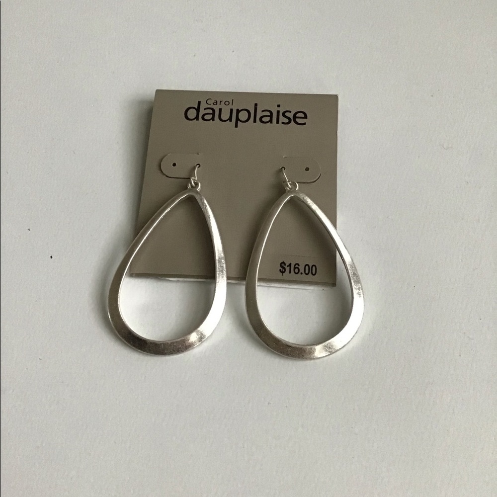 Tear drop hoop earrings
